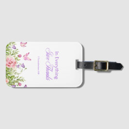 "In allem geben Dank" Single-Seite Gepäckanhänger