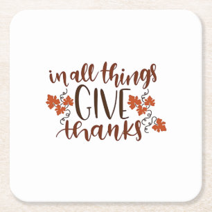 In allem gibt Dank Erntedank Pumpkin Rechteckiger Pappuntersetzer