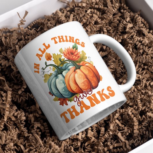 "In allem Givedank" Fall Erntedank Kaffeetasse