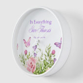 In allem, was Dank rund florale Wand Uhr geben. (Winkel)