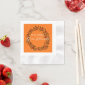 In allen Dingen dank brauner Krustenorange zurück Serviette (Beispiel)