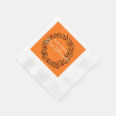 In allen Dingen dank brauner Krustenorange zurück Serviette (Ecke)