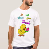 In allen Dingen Dank Chick Tulip Erntedank T-Shirt (Vorderseite)