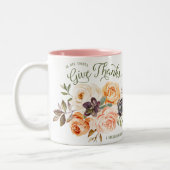 In allen Dingen Dank floralen Rose Tasse (Links)