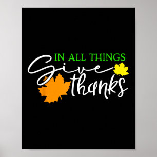 In allen Dingen dankbar Herbst Thanksgiving Cute T Poster