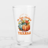 In allen Dingen danke - farbenfrohe Pumpkin Glas (Rückseite)