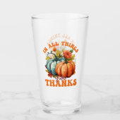 In allen Dingen danke - farbenfrohe Pumpkin Glas (Vorderseite)