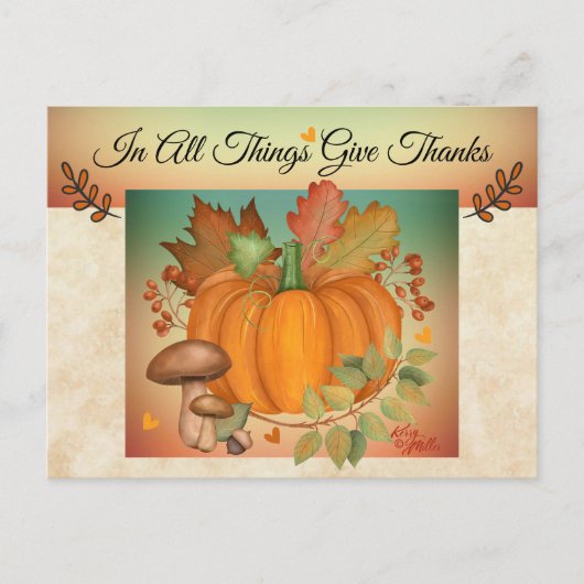 In allen Dingen danke Postcard Postkarte (Vorderseite)