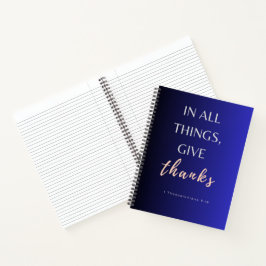 In allen Dingen geben Dank Spiral Notebook Notizblock