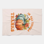 In allen Dingen gibt Dank Pumpkin Geschirrtuch (Horizontal)