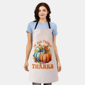 In allen Dingen gibt Dank Pumpkin Schürze (Getragen)