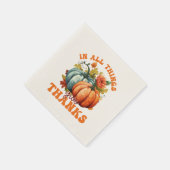 In allen Dingen gibt Dank Pumpkin Serviette (Ecke)