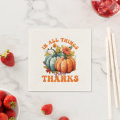 In allen Dingen gibt Dank Pumpkin Serviette (Beispiel)