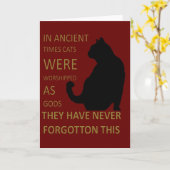 In alten Zeiten wurden Katzen als Götter v2 verehr Karte (Gelbe Blume)