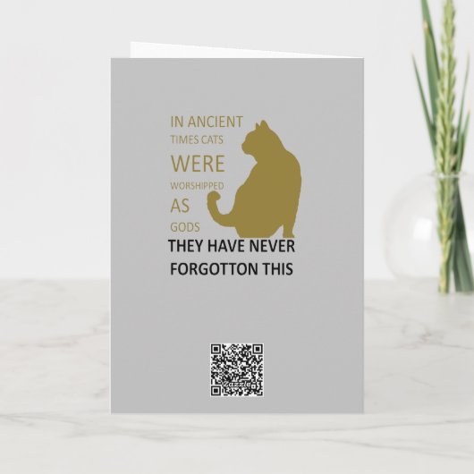 In alten Zeiten wurden Katzen als Götter v5 verehr Karte (Rückseite)