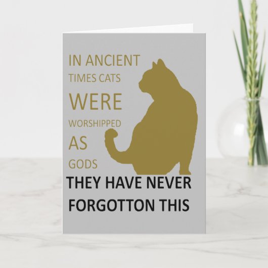 In alten Zeiten wurden Katzen als Götter v5 verehr Karte (Vorderseite)