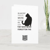 In alten Zeiten wurden Katzen als Götter verehrt Karte (Rückseite)