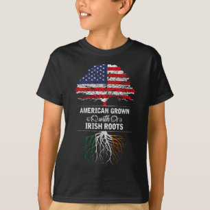 In Amerika Gewachsen Mit Irischen Wurzeln 4. Juli T-Shirt
