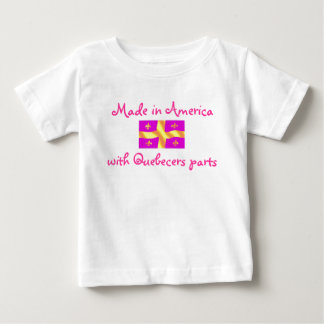 In Amerika hergestellt mit Teilen aus Québec Baby- Baby T-shirt
