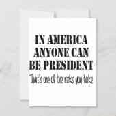 In Amerika kann jeder Präsident werden... Magneteinladung (Vorderseite)