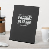 In Amerika Sind Präsidenten Keine Könige Retro Kla Sockelschild (In SItu)
