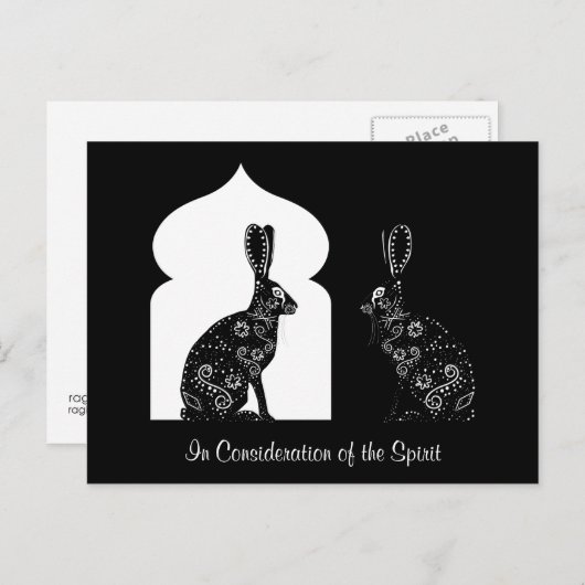 IN ANBETRACHT DES SPIRITS POSTKARTE (Vorne/Hinten)