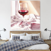 In Aqua Sanitas in Vino Vertigo Leinwanddruck (Insitu (Schlafzimmer))