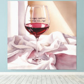 In Aqua Sanitas in Vino Vertigo Leinwanddruck (Insitu (Holzboden))