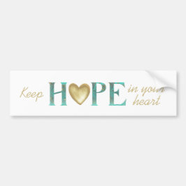 In Aquamarin und Gold die Hoffnung in Ihrem Herzen Autoaufkleber