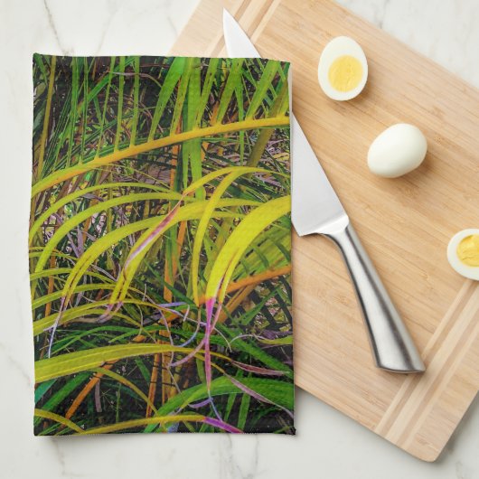 In Areca Palms Küche Handtücher verloren (Viertel Falte)