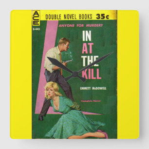 In At the Kill Zellulose Quadratische Wanduhr