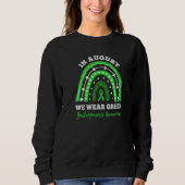 In August We Wear Green Rainbow Gastroparesis awar Sweatshirt (Vorderseite)