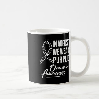 In August We Wear Purple Overdose Awareness Month Kaffeetasse