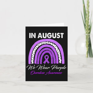 In August We Wear Purple Overdose Awareness Month Karte