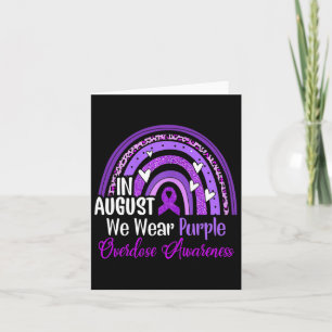 In August We Wear Purple Overdose Awareness Month Karte