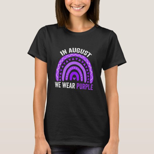 In August We Wear Purple Overdose Awareness Month T-Shirt (Vorderseite)