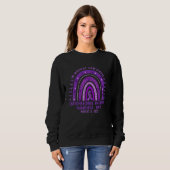 In August We Wear Purple Rainbow Overdose Awarenes Sweatshirt (Vorne ganz)