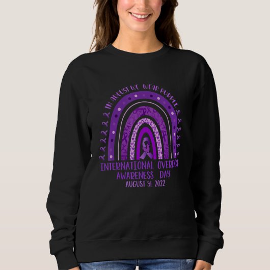 In August We Wear Purple Rainbow Overdose Awarenes Sweatshirt (Vorderseite)