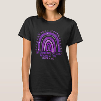 In August We Wear Purple Rainbow Overdose Awarenes T-Shirt