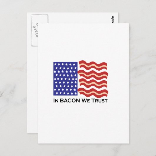 In Bacon vertrauen wir Postkarte (Vorne/Hinten)