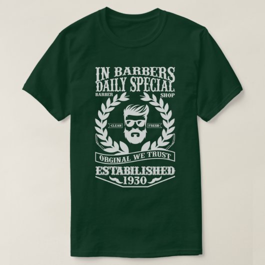 in Barbers Daily Special Barber Shop T-Shirt (Design vorne)