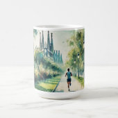 In Barcelona Spanien Aquarellmalerei Kaffeetasse (Mittel)