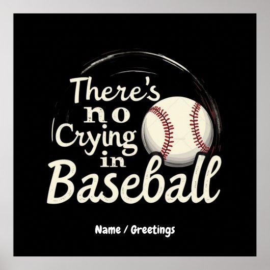 In Baseball weint kein lustiger Tag Poster (Vorne)