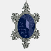 In Beauty Schneeflocken Zinn-Ornament (Links)