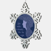 In Beauty Schneeflocken Zinn-Ornament (Rechts)