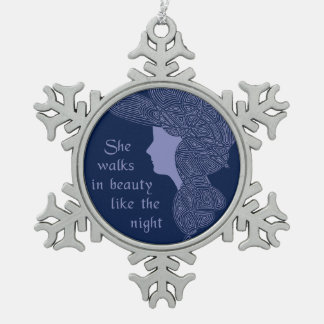In Beauty Schneeflocken Zinn-Ornament