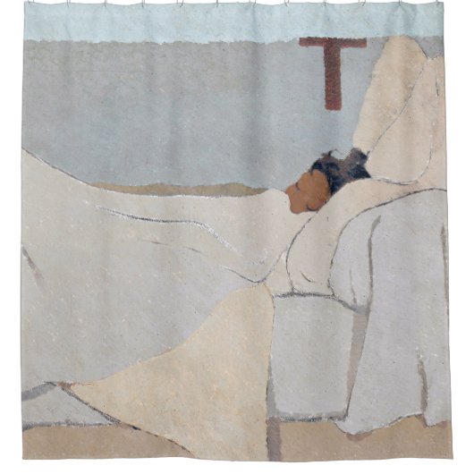 In Bed, Edouard Vuillard Duschvorhang (Vorderseite)