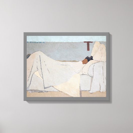 In Bed, Edouard Vuillard Leinwanddruck (Vorderseite)