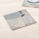 In Bed, Edouard Vuillard Rechteckiger Pappuntersetzer (angewinkelt)