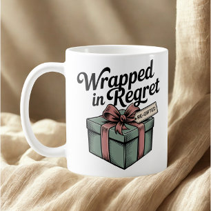 In Bedauern gehüllt Weihnachtlicher emotionaler Kaffeetasse